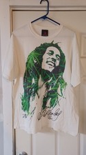 Bob Marley Zion Rootswear Graphic White Tee 2010 Short Sleeve Men's LARGE