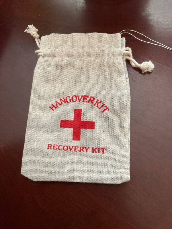 Hangoverkit- Linen Drawer String Bag lot of two