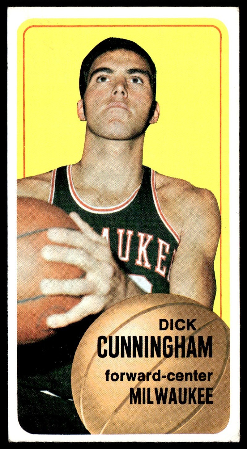 1970-71 Topps Basketball Card Dick Cunningham Milwaukee Bucks #49 EX