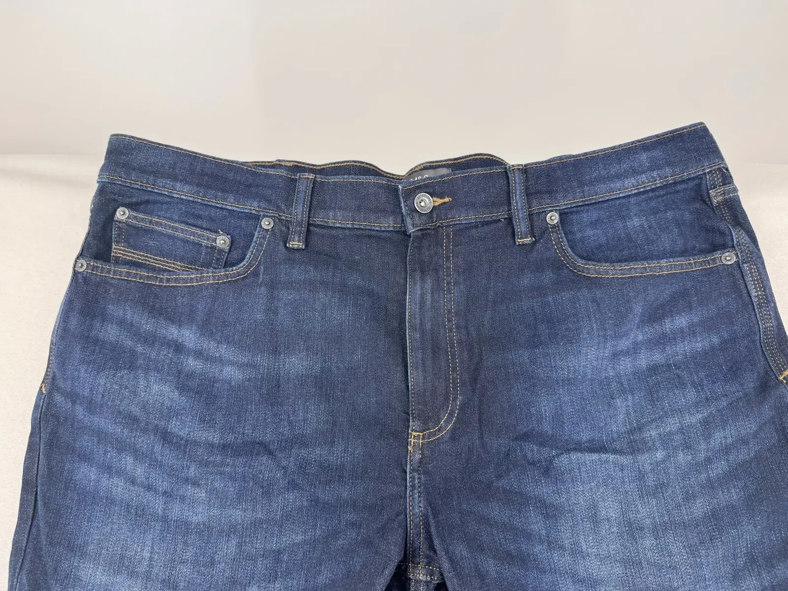 M&S 1884 Performance Denim Slim Fit Jeans | W42 L29 | Indigo | 360° Flex | NEW W image 3