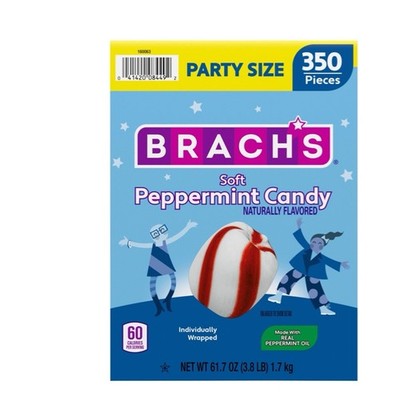 2 Sweet Stripes Soft Peppermint  Brachs 350 Individually perfect for Christmast