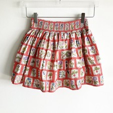Boden Johnnie B Quality Goods Girls Size 9-10 Skirt Flower Radish Print Garden