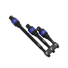 Astro Pneumatic 3pc Locking 1/4" Drive Hex Shank Impact Adapter Extension Set