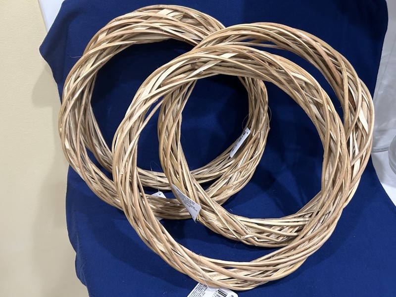(4) NEW Floral Garden Classic Willow Wood Wreath 12" - New with Tag