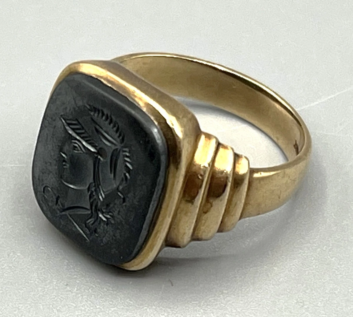 Hematite Yellow Gold 10k Rings for Men for sale - eBay