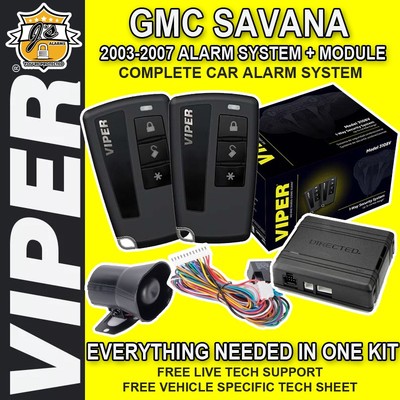 JS ALARMS ONE COMPLETE KIT ALARM & KEYLESS ENTRY 2003-2007 GMC SAVANA VAN WORK