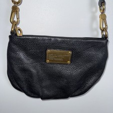 Marc By Marc Jacobs Classic Q Percy Crossbody Purse Black Cow Leather 9x6x2