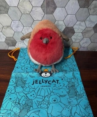 Limited Edition Jellycat Plum Robin Plush - Rare & NEW with Tags