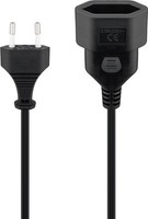 Goobay 50510 Euro VerläNgerung, 5 M, Schwarz, 5 M - Eurostecker (Typ C, Cee 7/16