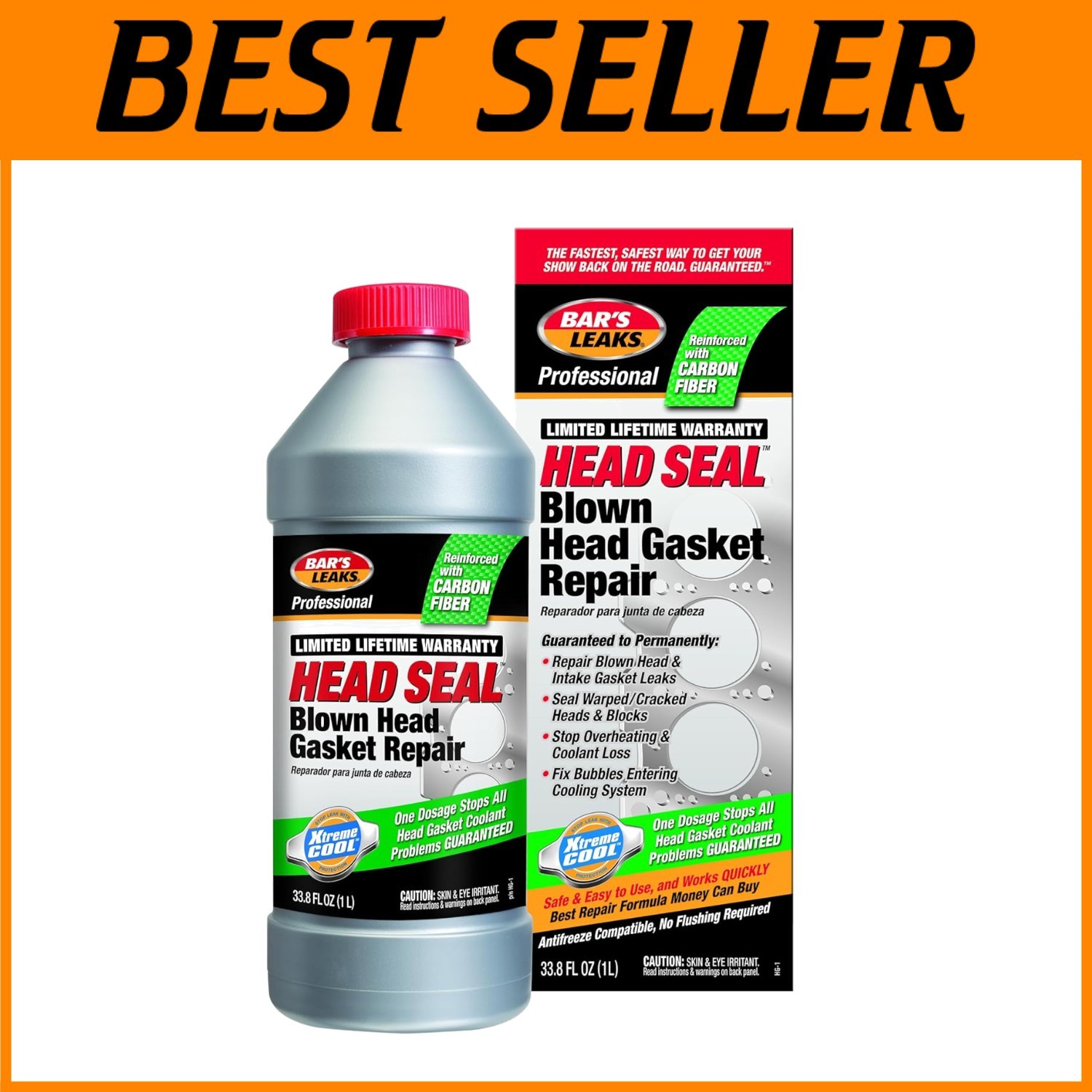 Universal Head Gasket Repair Kit - Antifreeze Safe & No Flush Required