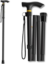 Walking Cane, Folding Cane for Man  Women, Portable Lightweight  5-Level Adjus