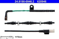 ATE Warnkontakt Bremsbelagverschleiss Vorne Passend FüR Land Rover Discovery 3 4