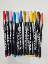 Scrapbook Markers - MK5X - Marvy Brush Markers - 12 Each - Various Colors - New