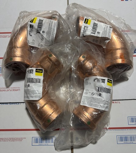 X4 Lot 3” Viega 20628 ProPress Elbow 90° Model 0916XL Copper Pipe Fitting PXP