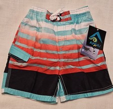 KANU Surf Trunks 4 Toddler Style Reflection Quick Dry UPF 50 AQUA NWT