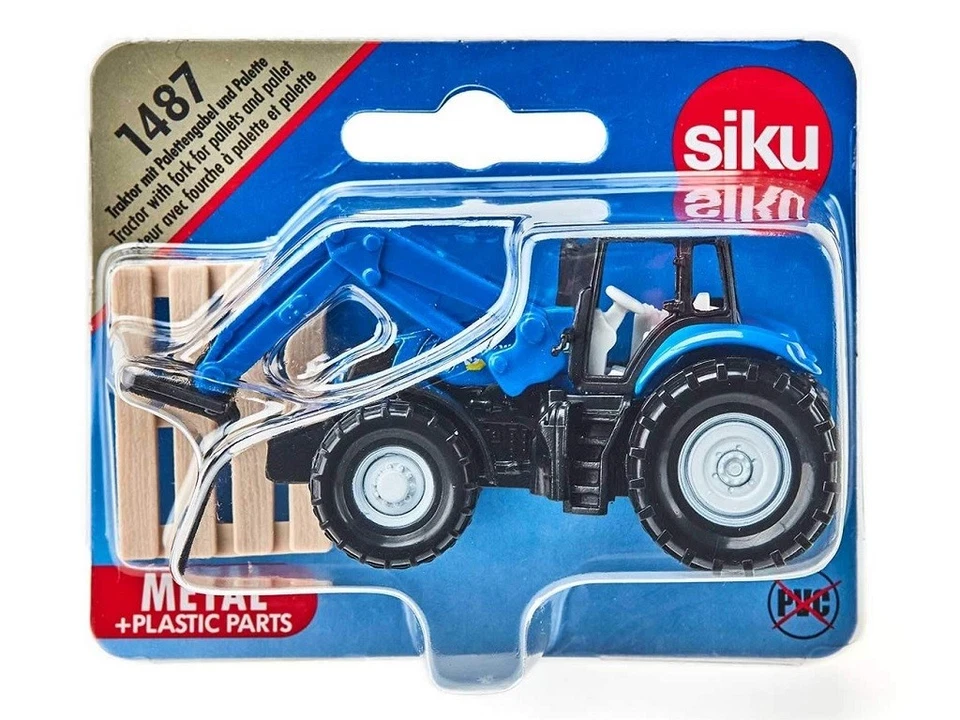 New Holland Tractor with Fork for Pallets SIKU Super Serie 1487 1/87 Scale Toy - Image 4 of 4