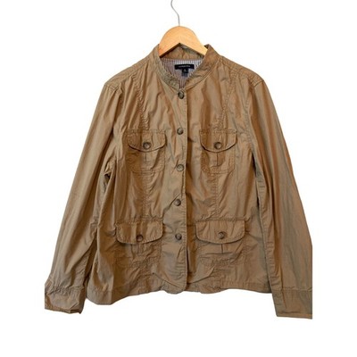 Lands End Preppy Gorpcore Utility Canvas Jacket Plus Size 1X 18 20 Outdoors Camp