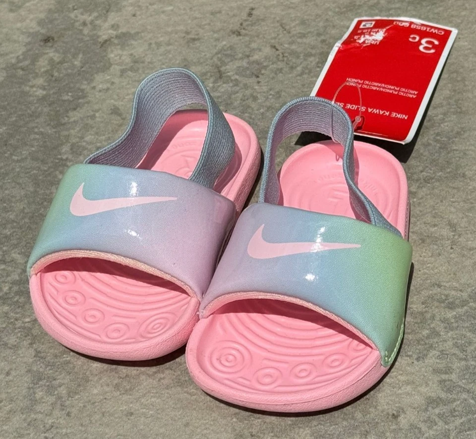 Nike baby girl kawa slide. Size 3C - Image 4 of 4