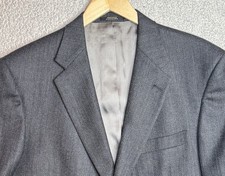 Vtg Hart Schaffner Marx Nordstrom Drk Grey Herringbone Sport Coat Blazer 90 s US
