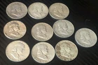 lot 10  1949-1963   50c franklin half dollar