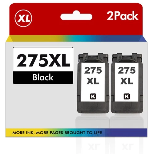 2PK PG-275XL Black Ink Cartridge for Canon Pixma TS3520 TS3522 TR4720 TR4722 - product listing photo