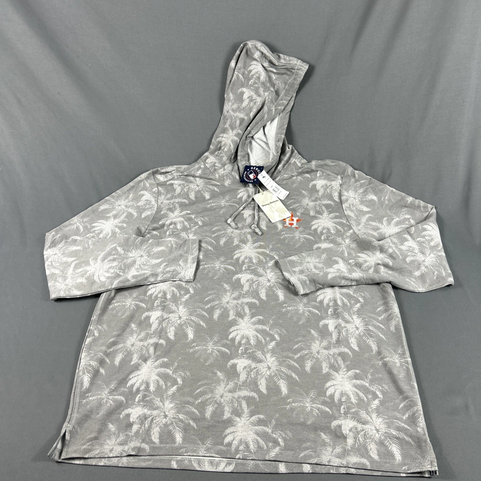 Tommy Bahama Hoodie Palm Frenzy MLB Houston Astros XL Gray NWT MSRP $128