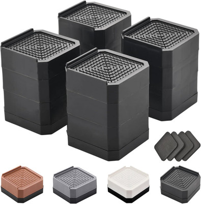 Heavy Duty Bed Risers Adjustable 3in and 4 3in Furniture Lift Blocks