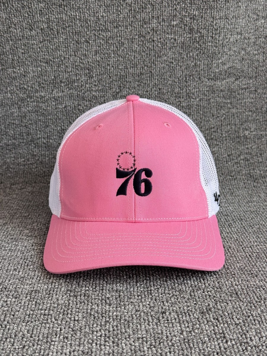 '47 Brand Philadelphia 76ers Trucker Snapback Pink White Hat Mesh Back