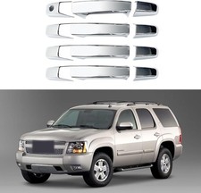 Chrome Door Handle Covers Trim Compatible with Chevrolet Silverado Tahoe Suburba