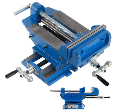 6'' Cross Drill Press Vise Slide Metal Milling 2 Way Machine X-Y Clamp for Bench