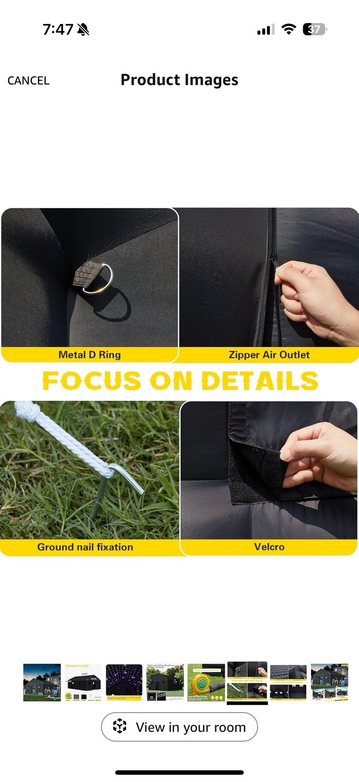 Inflatable Marquee Cube Tent House Portable Night Club Room Disco Gazebo Tent