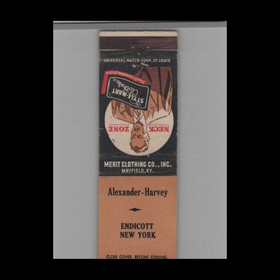 Matchbook Cover Alexander-Harvey Clothing Store Endicott, NY