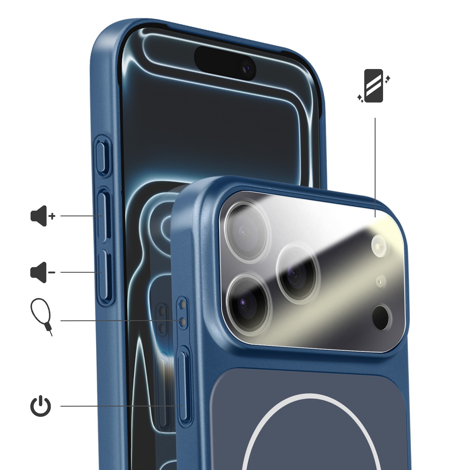 Coque iPhone 17 Pro Avizar rigide anti-choc protégeant l'objectif arrière
