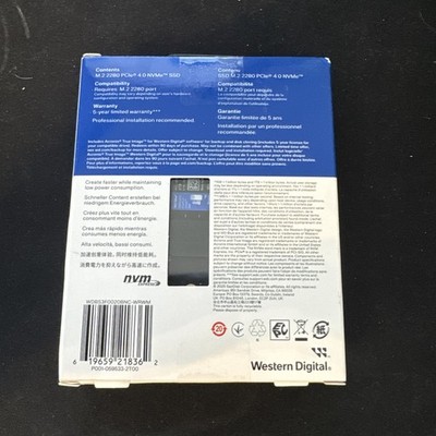 Western Digital WD Blue SN580 2TB M.2 NVMe Internal SSD