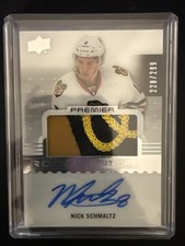 2016-17 Upper Deck Premier - Rookie Auto Patch Nick Schmaltz #228/299 (AU, MEM,