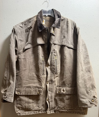 #ad #ad Carhartt Men#x27;s VTG C10 Rancher Barn Chore Coat Featuring Excellent PATINA XL $125.00