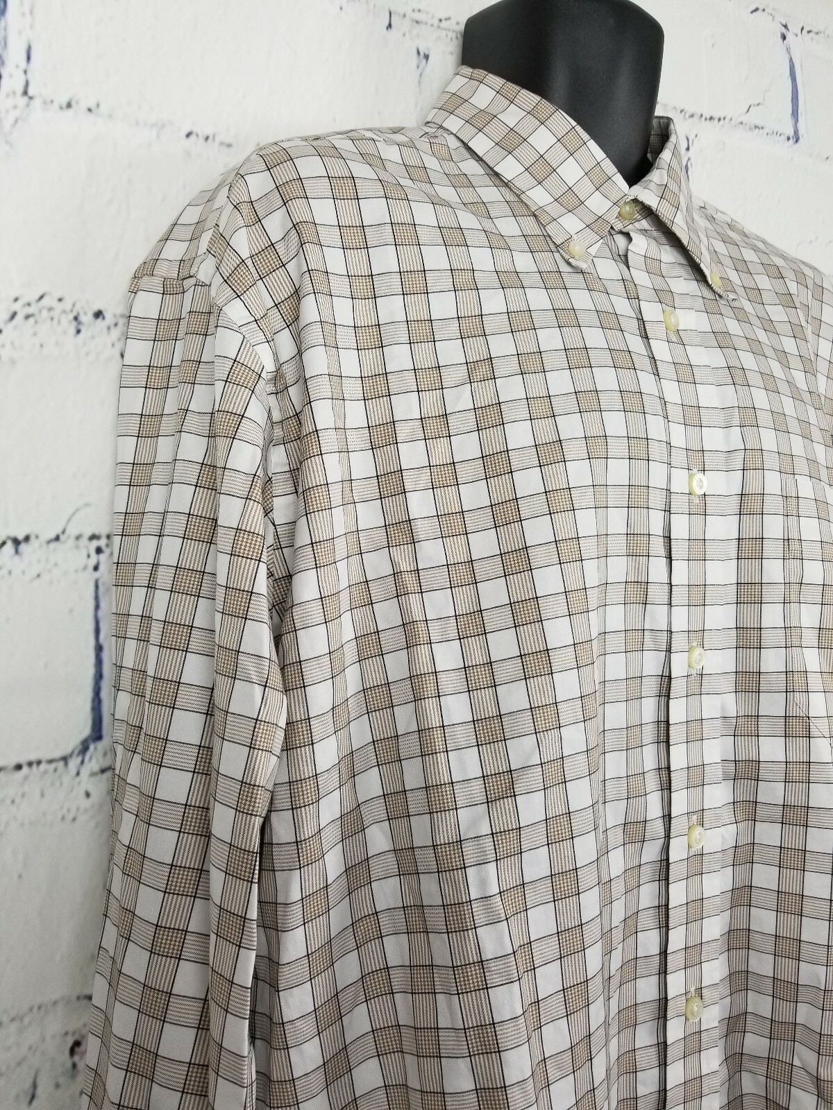 Robert Talbott men Button Down Shirt size XL Brow… - image 5