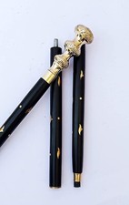 Handmade Brass Handle Design Knob Head Victorian Walking Stick Wooden Cane