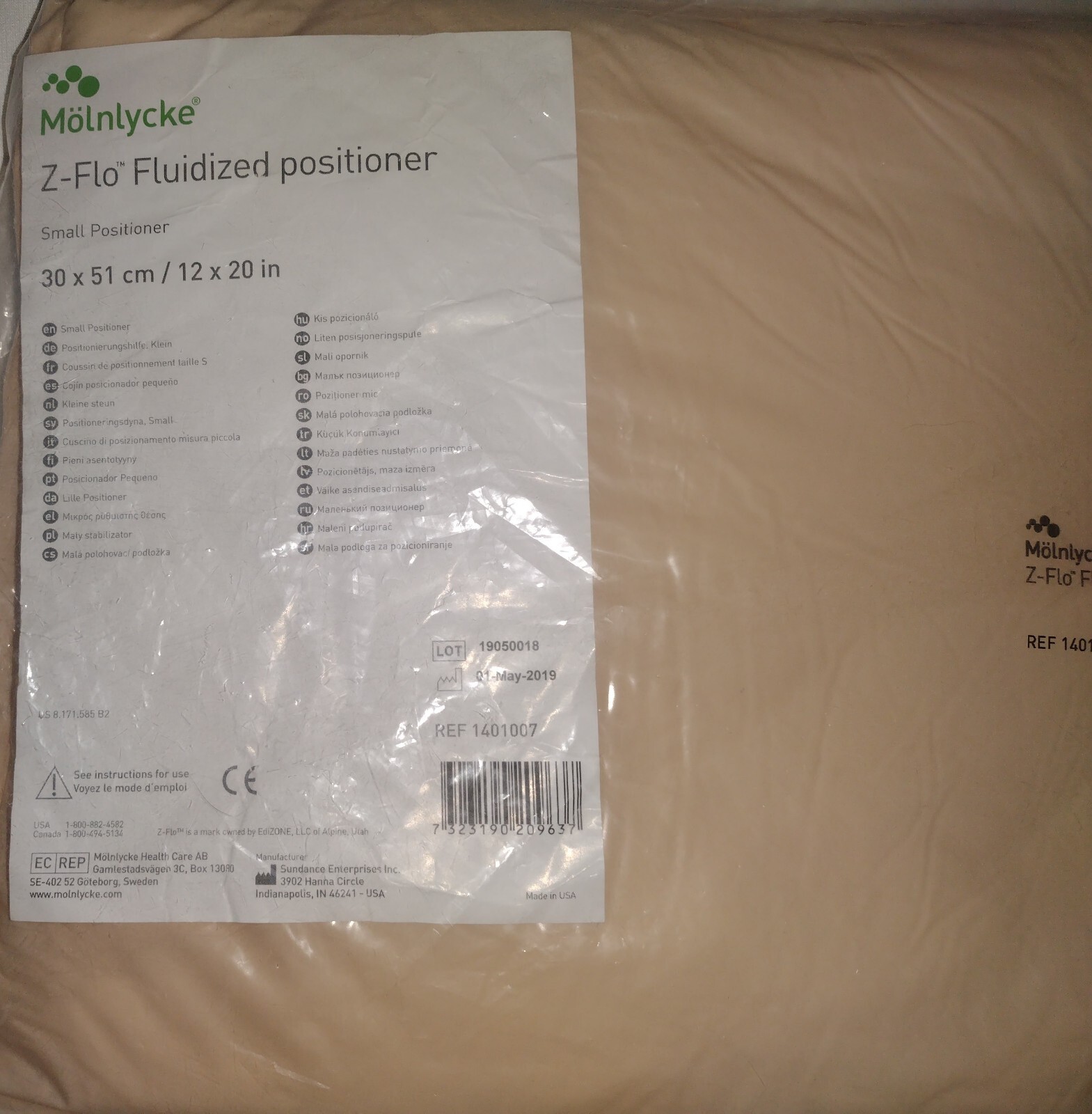 New Molnlycke Z Flo Fluidized Positioner 12x20 Free Priority Shipping 7323190276370 eBay