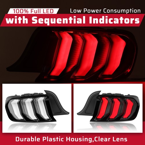 Luces traseras secuenciales LED HECASA para Ford Mustang 2015-2022 2023 lámparas de freno - Imagen 2 de 21