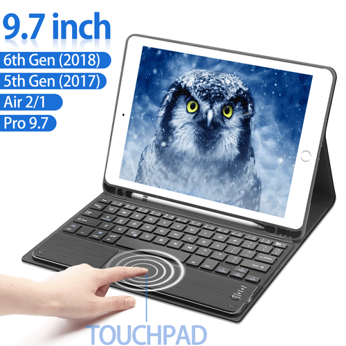 For iPad 10.2" 5/6/7/8/9th Gen Bluetooth Touchpad Keyboard Case Cover w/ Backlit - Picture 24 of 37