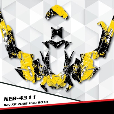 FOR 2008-2012 BRP SKI-DOO REV XP FULL GRAPHICS WRAP KIT NEB-4311