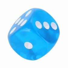 10pcs Six Sided D6 14mm BLUE RPG Transparent DICE- Square Dice Round Corner