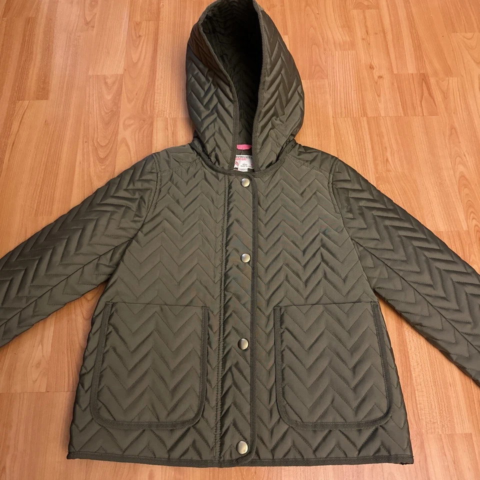 J Crewcuts каждый день девочка армия зеленый Primaloft куртка размер 8 - Изображение 2 из 4