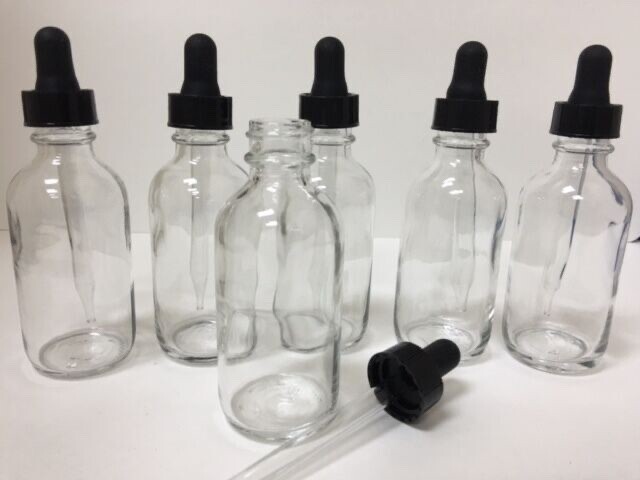 30 ML GLASS BOTTLE WITH EYE DROPPER CHOICE OF COLOR AND QUANTITY