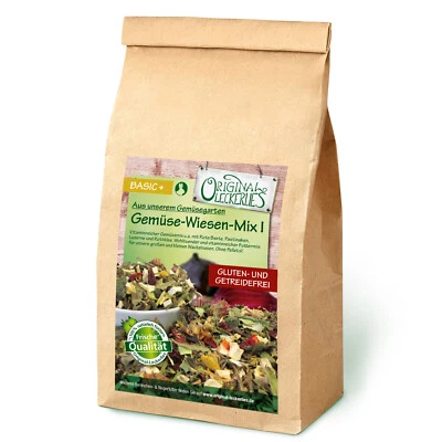 ORIGINAL-LECKERLIES *1kg* Gemüse-Wiesen-Mix I, Nagerfutter, getreidefrei, ohne Pellets, Vitamine