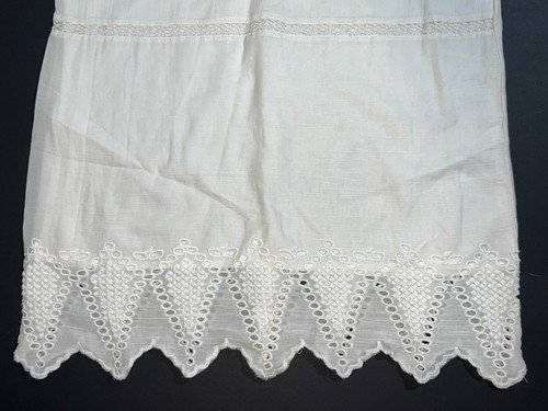 Caslon White Boho Eyelet Embroidered Lace Ruffle V-Neck Lined Dress Scalloped XS - Picture 7 of 10