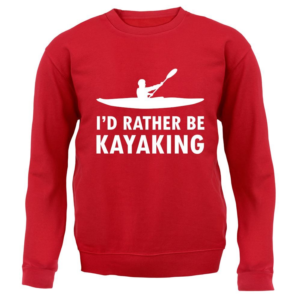 FILA I'd Rather Be Kayaking Felpa con cappuccio maglione per adulti canoa canoa canoa canoa kayak