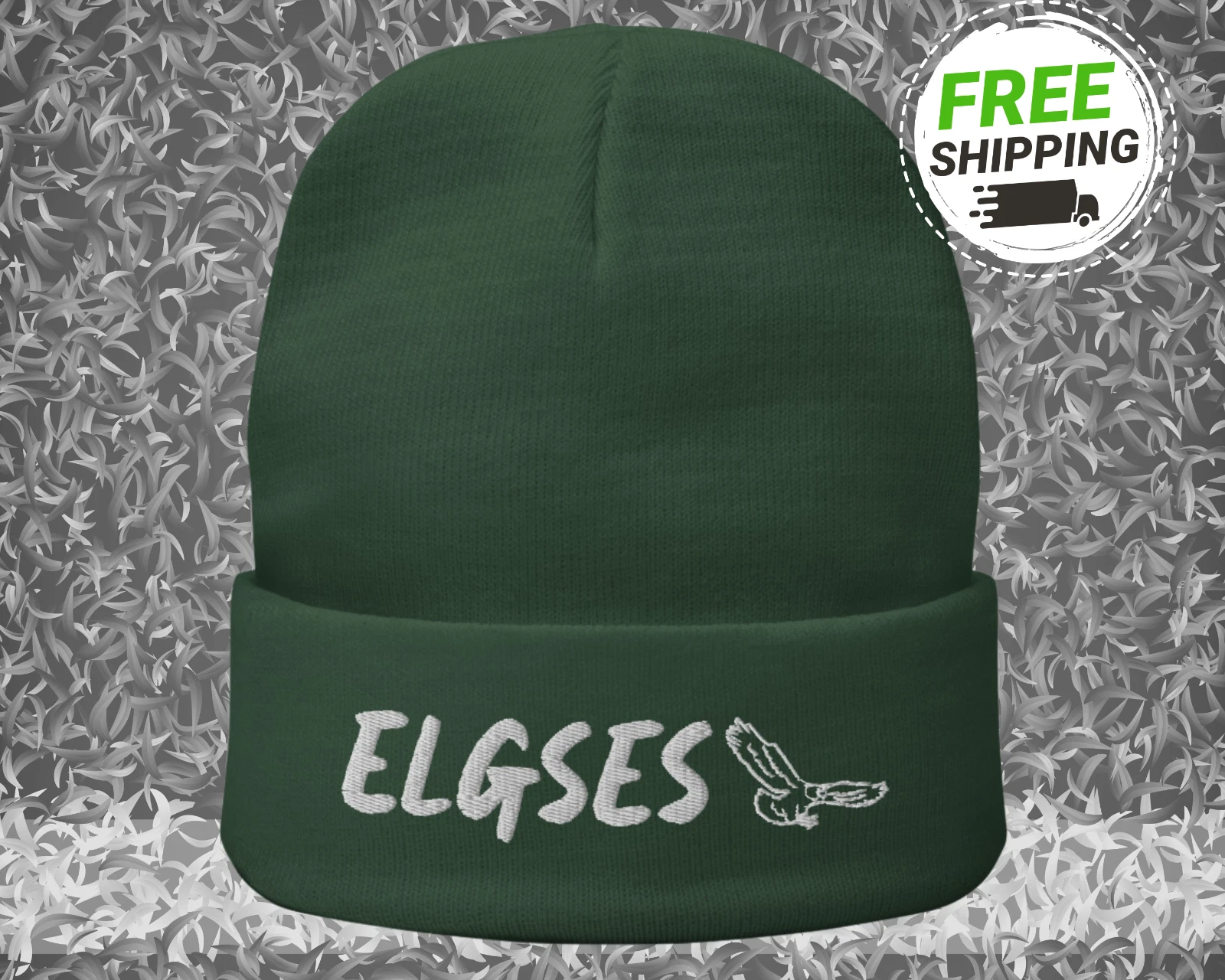 Funny ELGSES Winter Hat Philadelphia Football Embroidered Knit Cap Philly Mayor