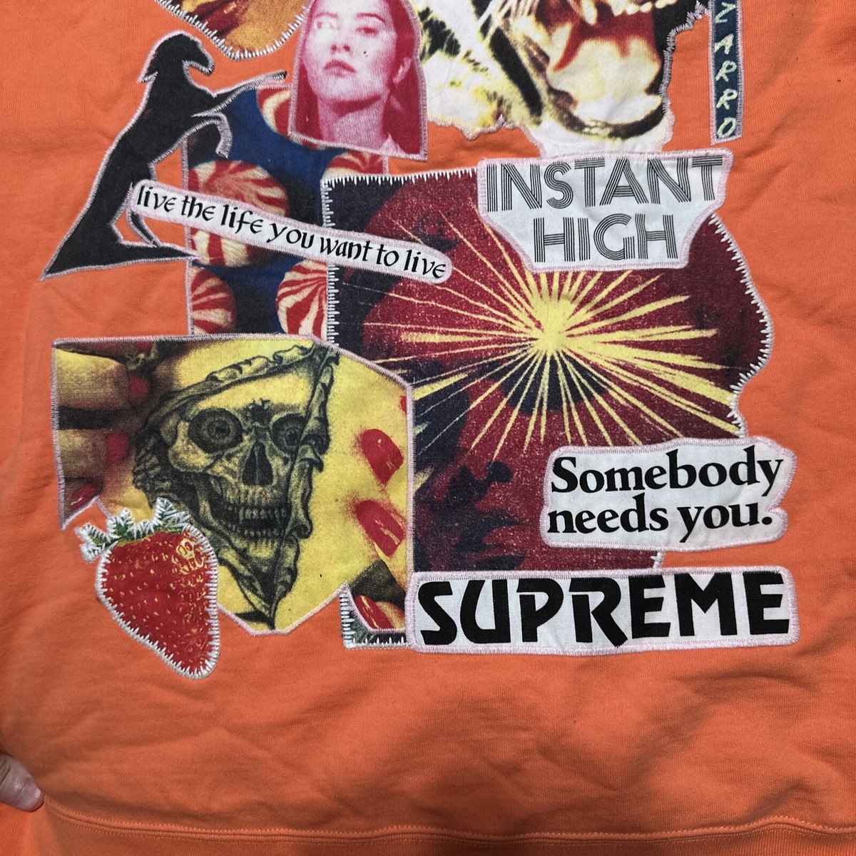 Supreme Instant High Patches Hoodie/Hooded Sweatshirt Xl Supreme Instant High Patches Hoodie/Hooded Sweatshirt Xl